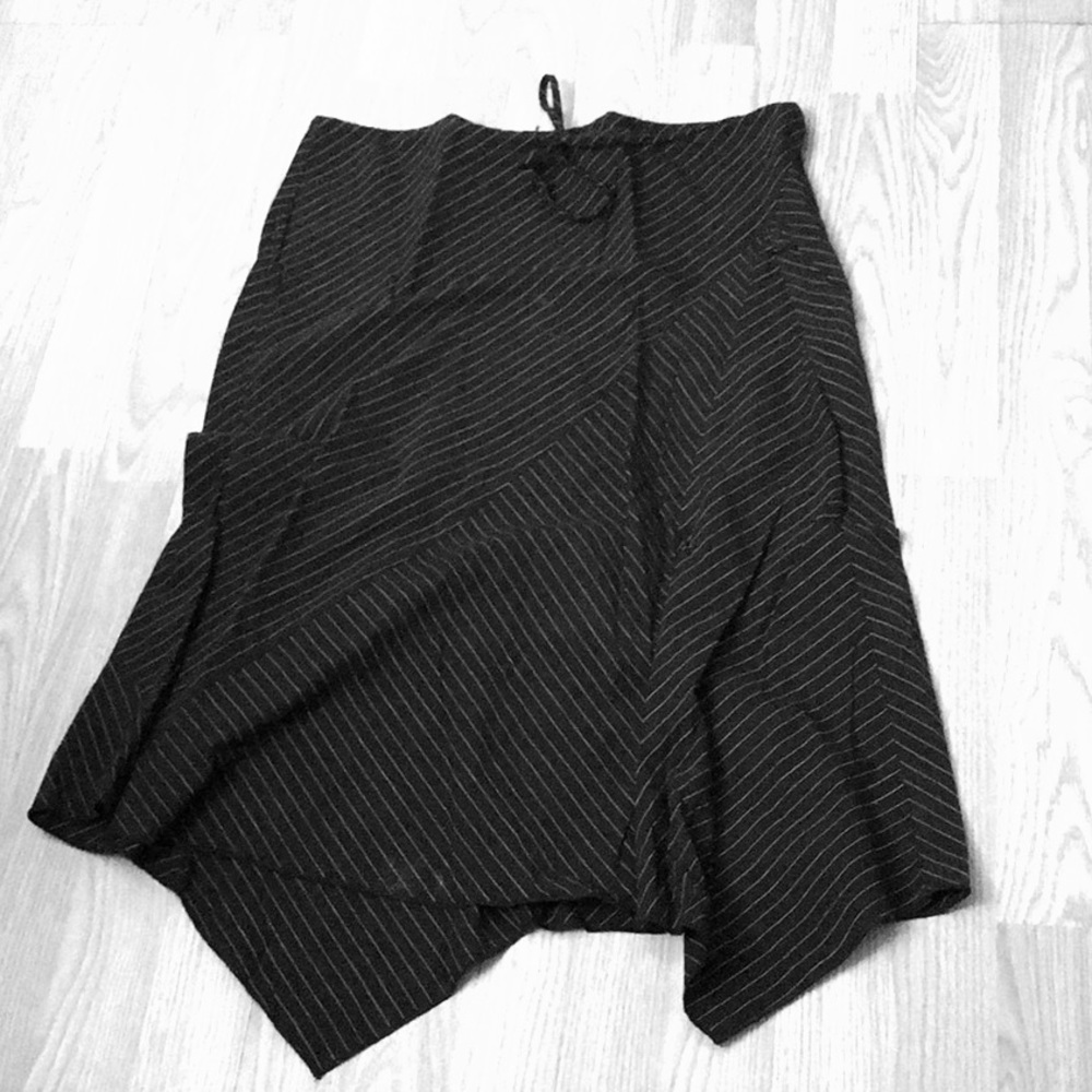 Black & White Pinstriped Skirt